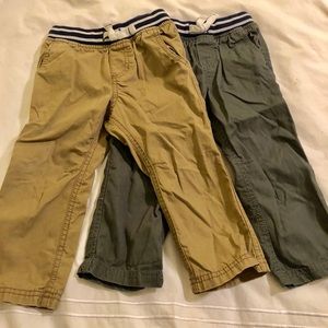 2 pairs! Carter’s pants khaki and gray